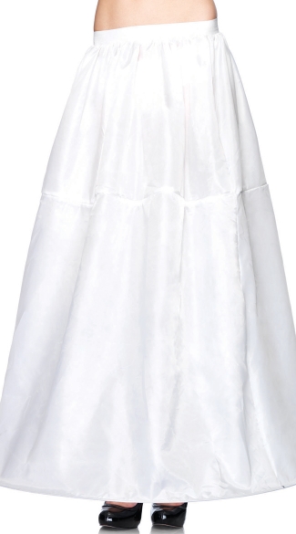 Long Hoop Skirt, White Skirt, White Long Skirt, Long White Skirt