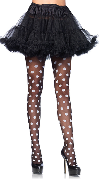 Sheer Polka Dot Pantyhose, Sheer Pantyhose, Cute Pantyhose