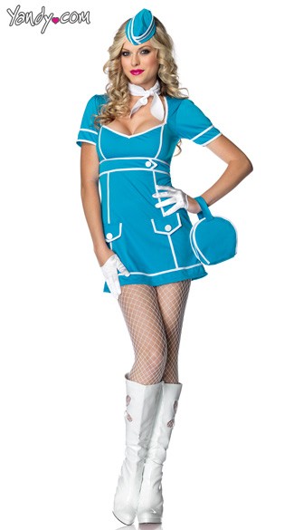 Classic Flight Attendant Costume Retro Flight Attendant