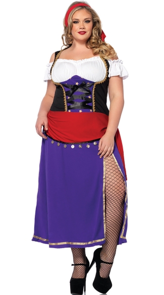 Plus Size Traveling Gypsy Costume, Plus Size Costume, Plus Size Gypsy Costume, Sexy Gypsy Costume, Sexy Plus Size Costume