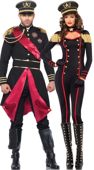 Military Generals Couples Costume, Army General Couples Costume, Military Couples Costumes