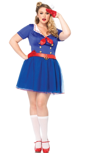 Plus Size Sexy Sailor Costume Plus Size Ahoy There Honey Costume