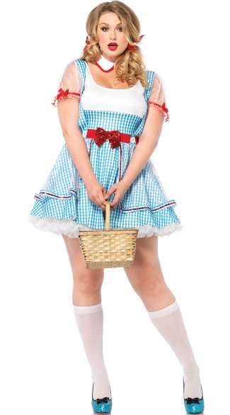 Plus Size Adult Kansas Girl Costume Plus Size Kansas Cutie Costume 4212