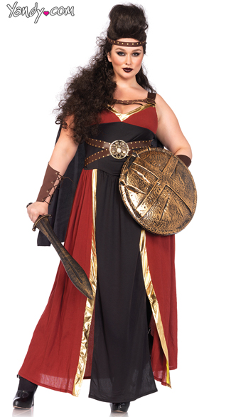 Plus Size Regal Warrior Costume, Plus Size Roman Costume, Plus Size Warrior Costume