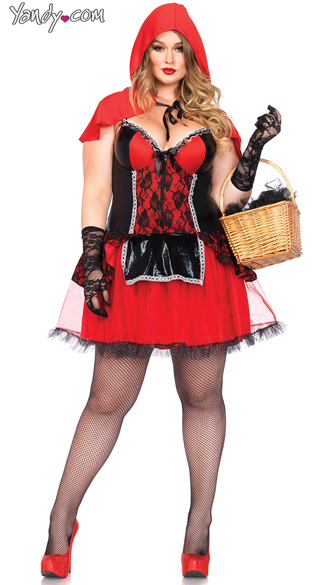 Plus Size Sexy Red Costume, Plus Size Little Red Riding Hood Costume, Plus Size Fairytale Costume