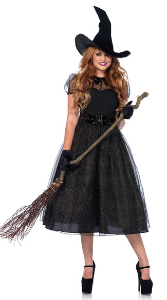 Darling Spellcaster Costume, Sexy Witch Costume, Black Witch Costume
