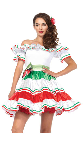 Sultry Senorita Costume, Sexy Spanish Costume, Sexy Mexican Costume