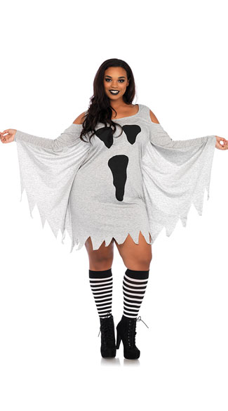 Plus Size Sexy Ghost Costume, Plus Size Sultry Ghoul Costume - Yandy.com