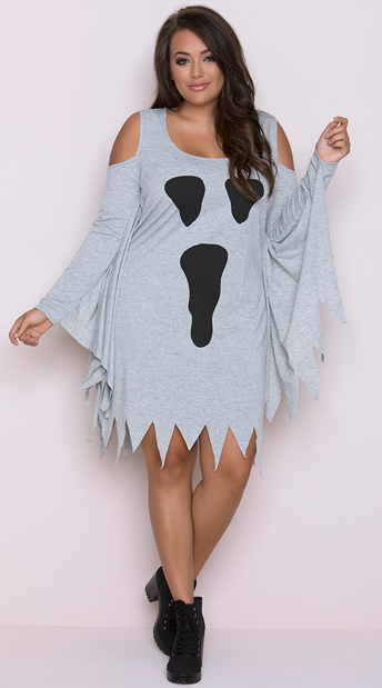 Plus Size Sexy Ghost Costume, Plus Size Sultry Ghoul Costume - Yandy.com