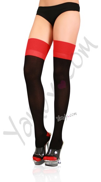 Lycra Cuban Heel Two Toned Stocking