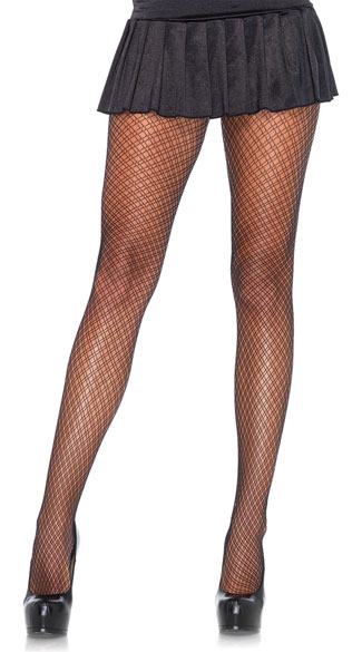 Spandex Dual Plaid Net Pantyhose
