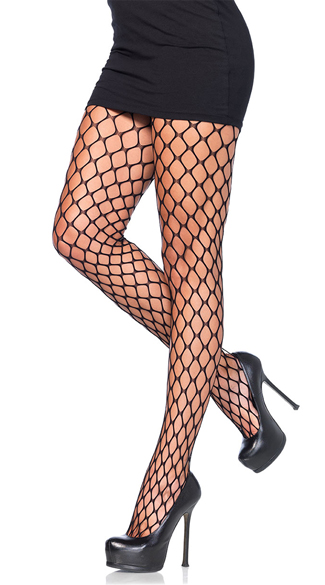 Sharp Edge Diamond Net Pantyhose, Diamond Net Pantyhose, Cut Out Pantyhose