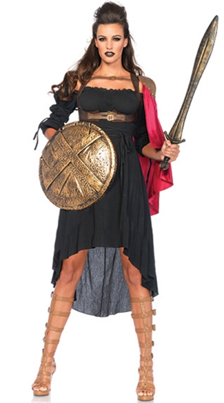 Burgundy Peasant Dress, Sexy Greek Costume, Sexy Roman Costume