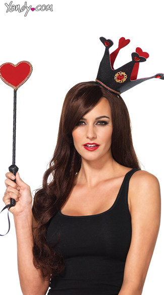 Royal Crown Headband and Heart Scepter, DIY Red Queen Costume, Queen Of Hearts Crown