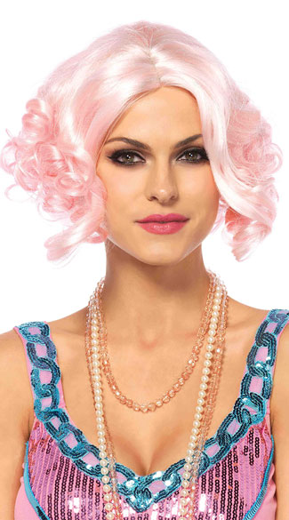 Pastel Curly Bob Wig, Pastel Bob Wig, Curly Bob Wig
