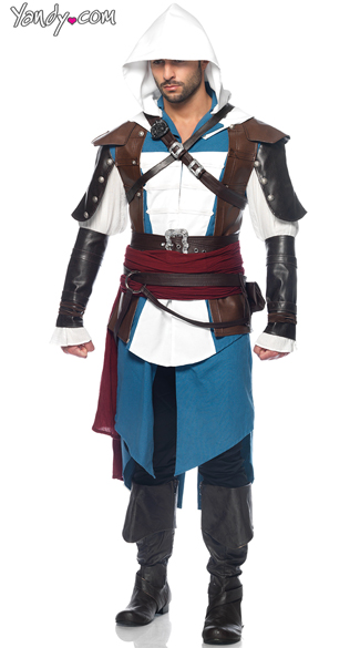 Men\'s Edward Costume, Men\'s Assassin\'s Creed Costume, Men\'s Video Game Costume
