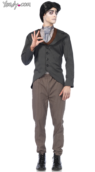 Men\'s Victor Costume, Men\'s Groom Costume, Men\'s Zombie Groom Costume