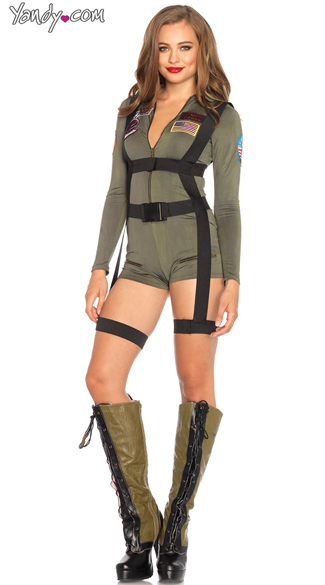 Top Gun Cutie Costume, Sexy Military Costume, Sexy Uniform Costume