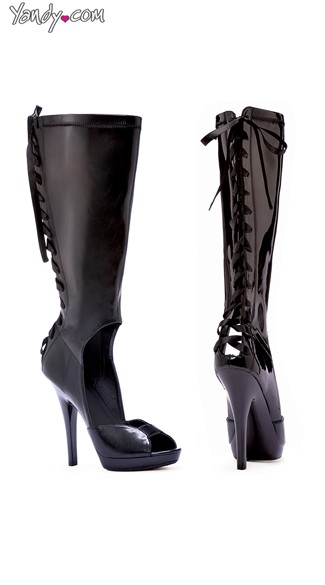 tall boots with laces in back