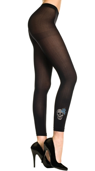 Glitter Skull and Anchor Leggings