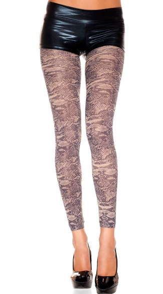 Opaque Snake Print Leggings