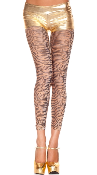 Opaque Tiger Print Leggings
