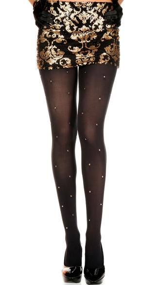 Gold Stud Tights, Golden Studs Spandex Tights