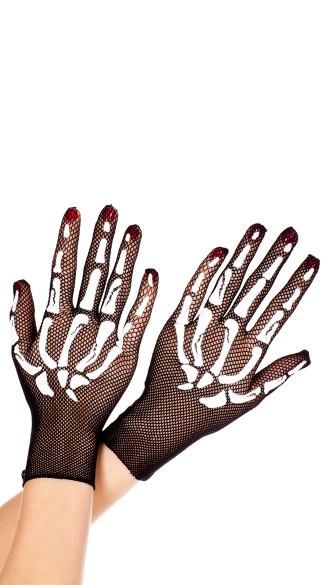 Skeleton Gloves, Halloween Costume Gloves