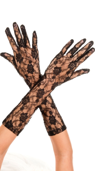 Long Lace Gloves, Lace Costume Gloves, White Lace Gloves, Black Lace Gloves