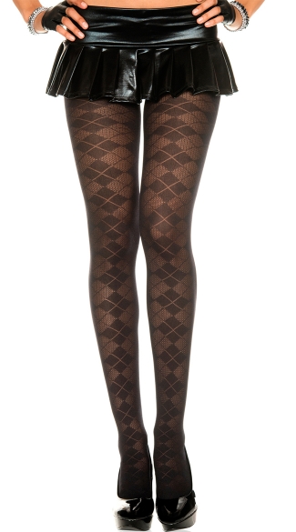 Argyle Pantyhose, Costume Hosiery, Halloween Hosiery