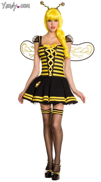 Charming Honey Bee Costume, Bee Halloween Costume, Sexy Bee Costume