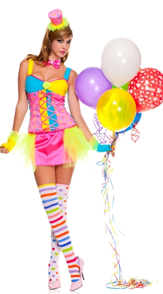 Miss Clowning Around Clown Costume, Clown Halloween Costume, Costume Clown Adult
