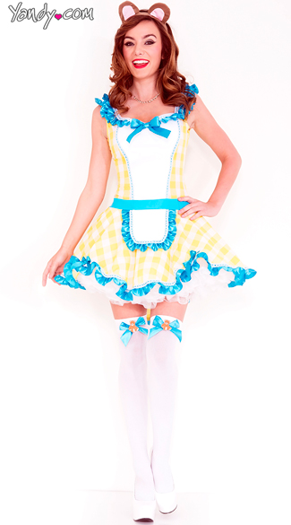Glistening Goldie Locks Costume, Goldie Lock Costume, Sexy Goldie Lock Costume