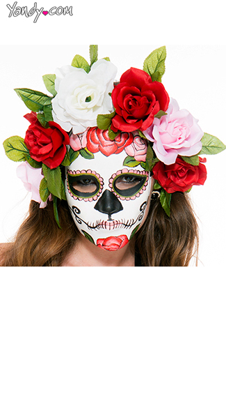 Muerta Mask, Mexican Day Of The Dead Mask, Dia De Los Muertoes Masks