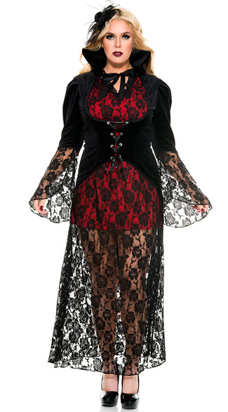 Plus Size Black Widow Vampire Costume, plus size sexy vampire costume - Yandy.com