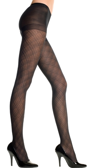 Spandex Diamond Criss Cross Pantyhose, Sheer Diamond Criss Cross Pantyhose, Diamond Pattern Pantyhose