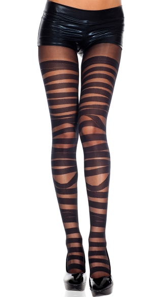 Sheer Bandage Pantyhose, Bandage Design Spandex Pantyhose