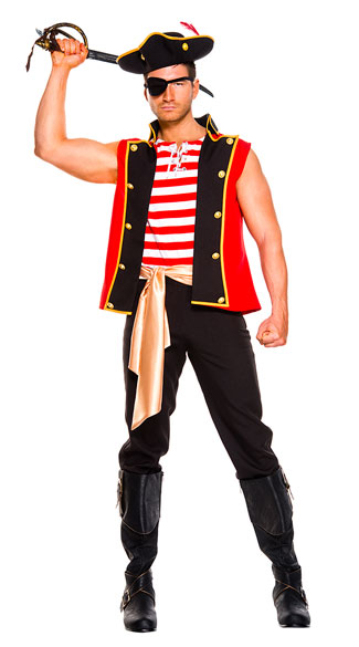 Men\'s Plunderous Pirate Costume, sexy Men\'s Plunderous Pirate Costume, sexy men\'s pirate captain costume, men\'s pirate costume, sexy men\'s pirate costume, sexy men\'s swashbuckler costume, men\'s swashbuckler costume