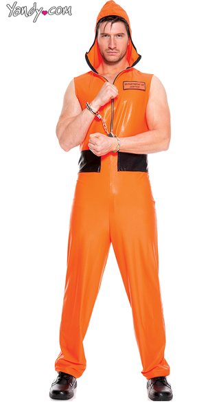 Men\'s Escaped Convict Costume, Men\'s Prisoner Costume