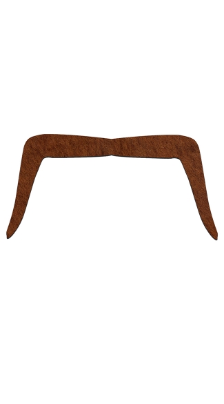 Brown Joyrider Mustachio, Thin Brown Mustache, Brown Costume Stache
