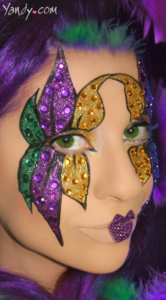 mardi gras face tattoos