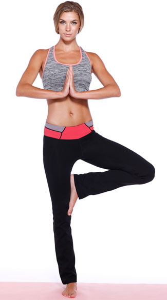 Coral Colorblock Gym Set, Heather Grey Contrast Sports Bra, Neon Contrast Sports Bra, Soft Sports Bra, Colorblock Yoga Pants, Black Yoga Pants, Black Gym Pants