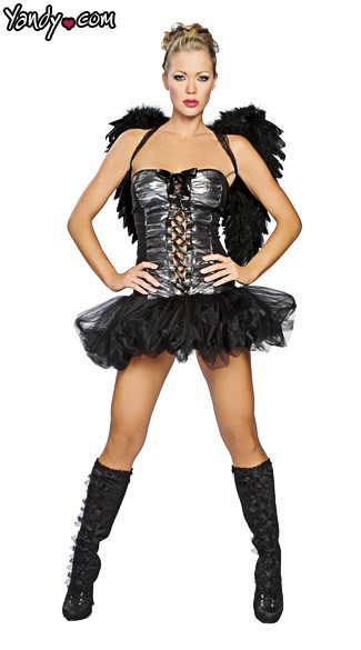 Naughty Dark Angel Costume, Naughty Angel Costume, Dark Angel Halloween Costume