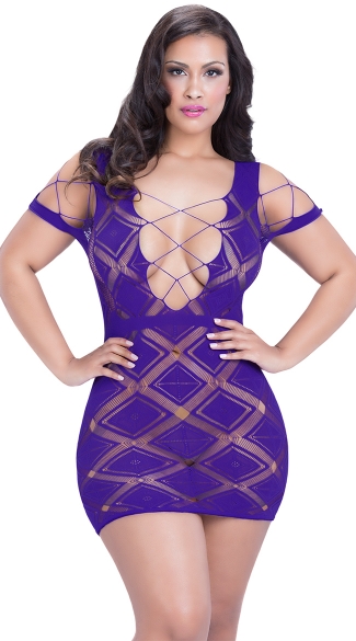 Strappy Stocking Dress, Criss-Cross Dress, Open Back Dress