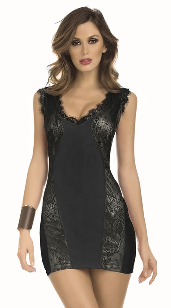 Lace Panel Mini Dress, Lace Trim Dress, Lace Cap Sleeve Dress