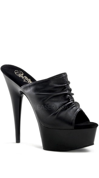 6\" Heel, 1 3/4\" Pf High Vamp Scrunch Top Slide