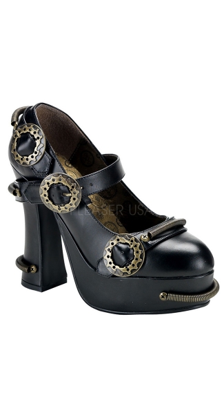 5\" Concealed P/f Goth Steampunk Mj W/ Cog & Sprockets