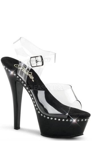 6\" Heel, 1 3/4\" Pf Ankle Strap Sandal