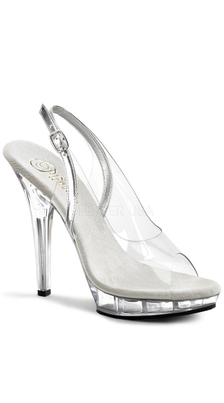 5 Inch Sling Back Sandal, 5\" Stiletto Heel Platform Slingback - Yandy.com