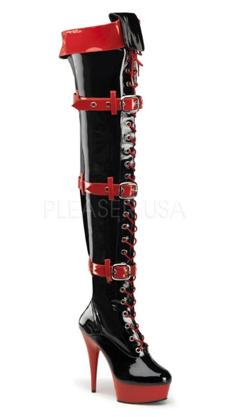 thigh high boots 6 inch heels